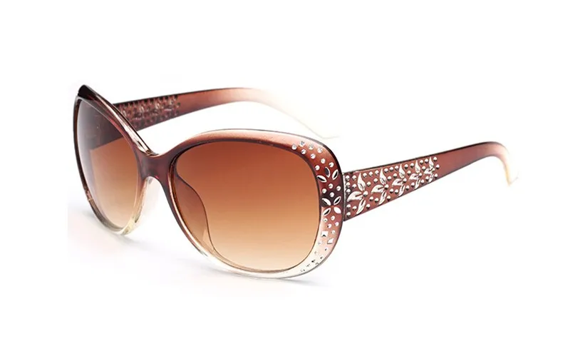 Neu Klassisch Elegant Luxus Retro Stil Bling Sun Brille Weiß Halb Abgeschnitten