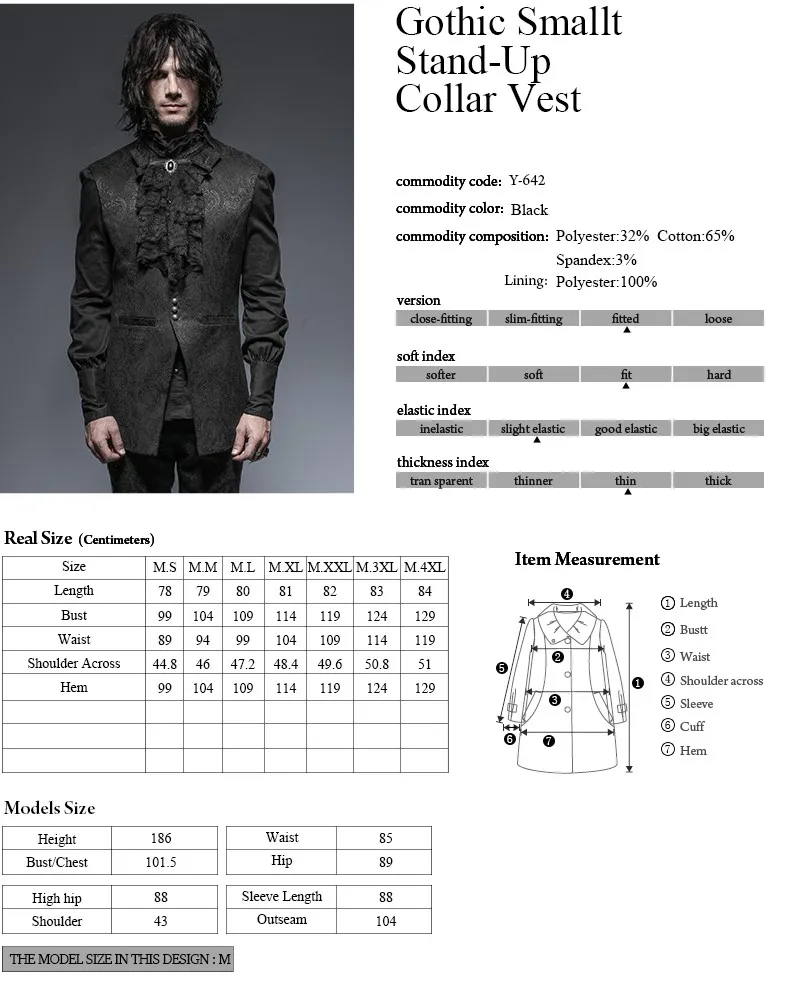 Y-642 Winter Luxury flowers pattern sleeveless stand-up collar V-neck Man Long vest