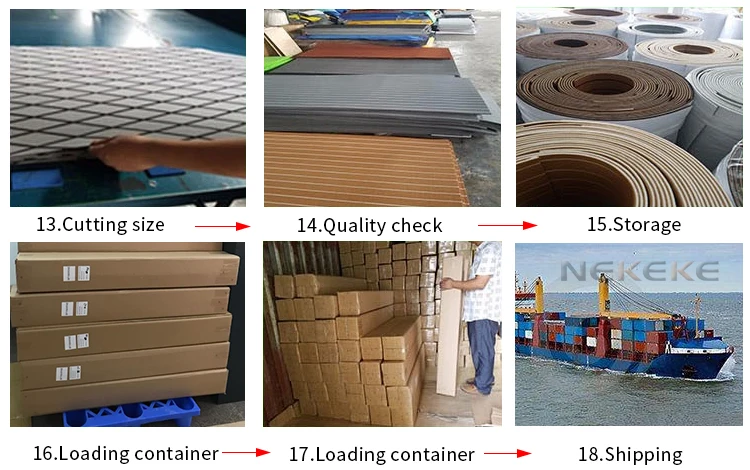 6 MM thick Blue Marine Boat EVA Foam Flooring Teak Deck Pad Sheet