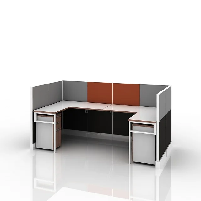 Office Furniture Open Desk System Steel Leg Structure Staff Group