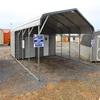 low cost prefabricated curved roof steel structure shed with drawing