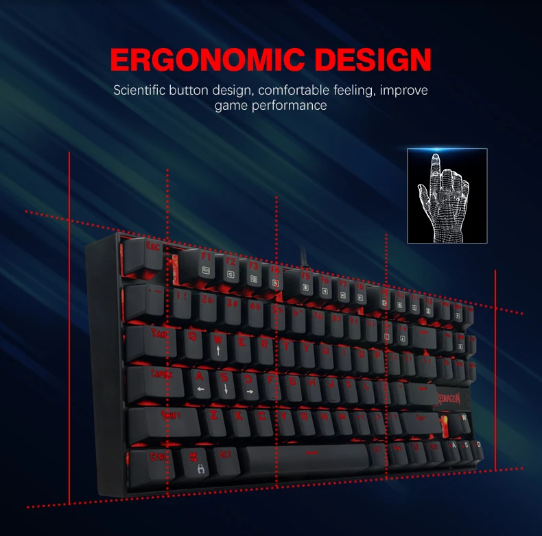 Redragon K552 Kumara Red Backlighting Mechanical Keyboard - Buy