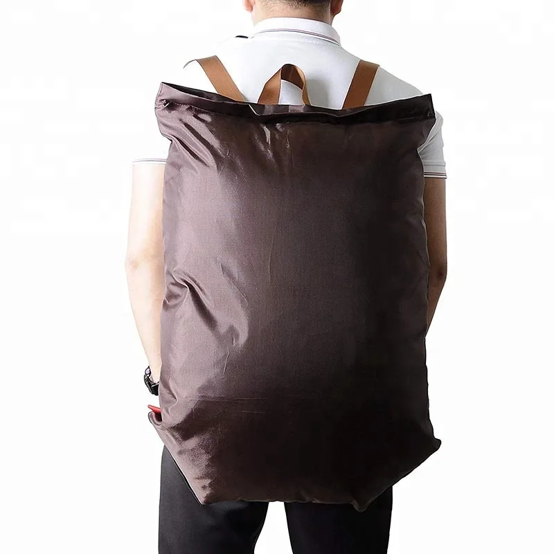Custom Heavy Duty Nylon Hanging Large Laundry Backpack With Shoulder