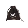 Custom Logo Luxury Velvet Fabric waterproof nylon drawstring bag With Nylon Handle For Gift Wedding Jewelry Package Use