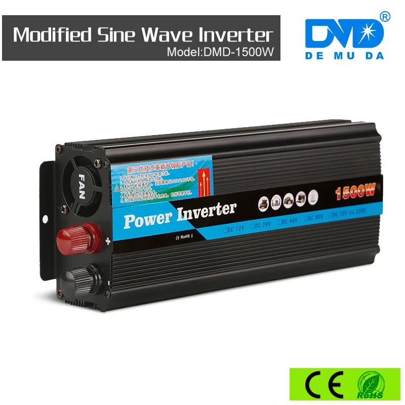 Power Inverter 1000W 36V DC to AC 120/220V Pure Sine Wave Inverter Run Fridge
