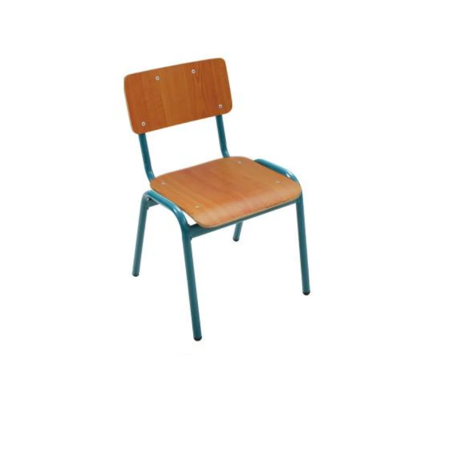 Portable Stacking Stools In Metal Frame Wooden Student Chair Used Nursery School Furniture For