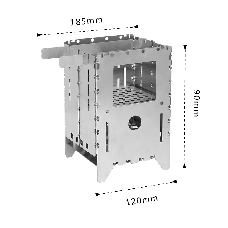 Outdoor Portable Lightweight Picnic BBQ Wood Stove Camping Alcohol Firewood Furnace