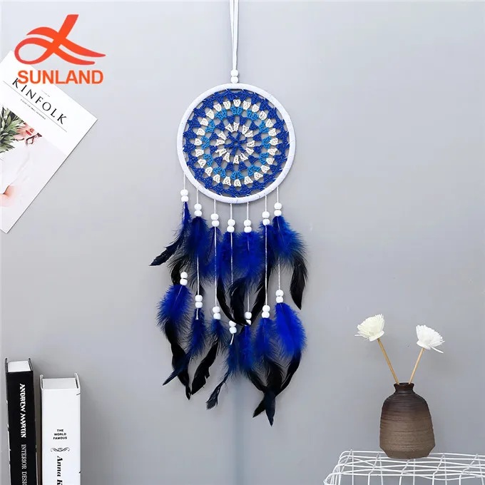 W5472 red Dreamcatcher for Wall Bedroom Party  Wall Hanging Decor Feather Dream Catcher