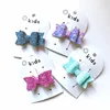 New style hair accessories, European and American fashion, changing colors, color flashes, pink bows, children's hairpins