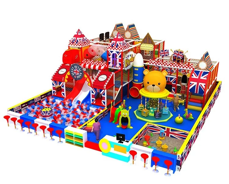 Kids Amusement Park Indoor Playground Equipment Large Maze With Slide