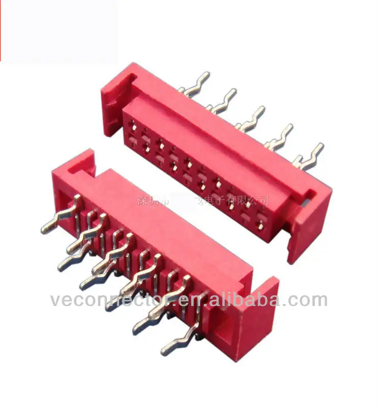 Red 1.27mm Tyco Micro Match Idc Connector Dip To Pcb Buy Micro Match