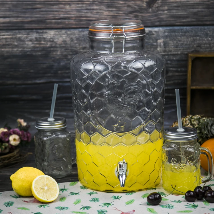 2.5 Gallon Beverage Drink Dispenser Glass Juice Jar With Tap Buy