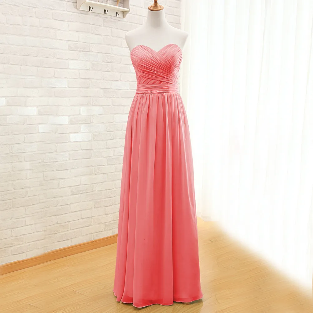 coral red bridesmaid dresses