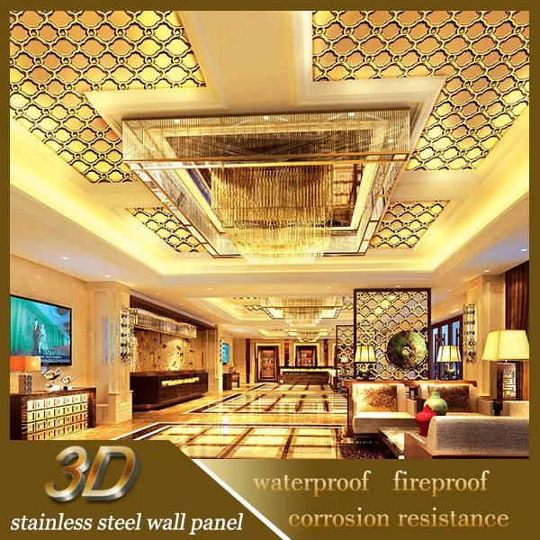 Hotel Interior Decor Stainless Steel Perforated Metal Tile Ceiling