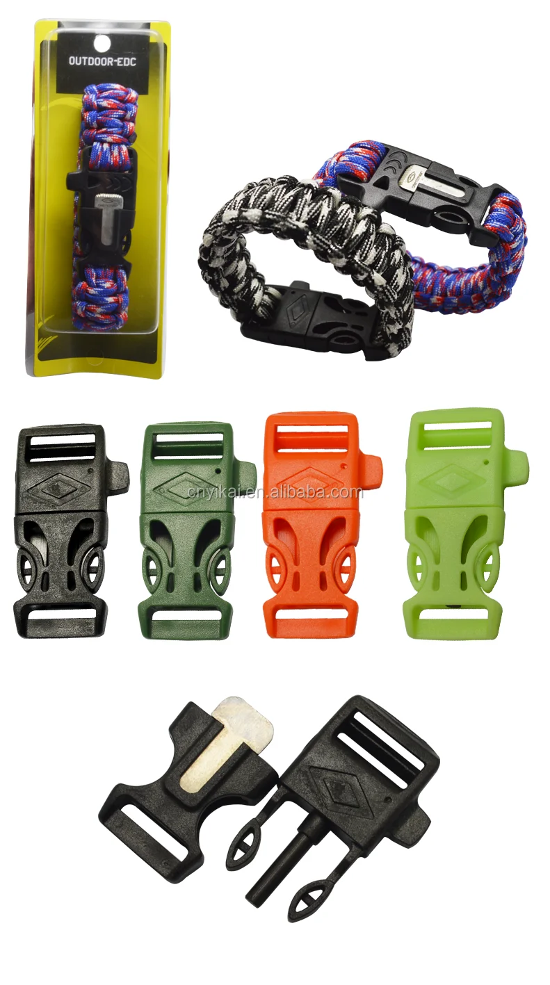 Fire Starter Whistle Buckle,Flint Fire Starter Buckle,Outdoor Backpack ...