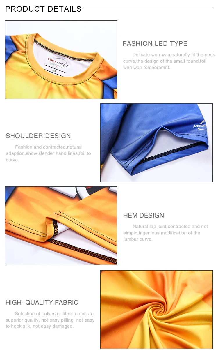 Customised 3D Printing shortsleeve tshirt marvel rash guard super hero t-shirts
