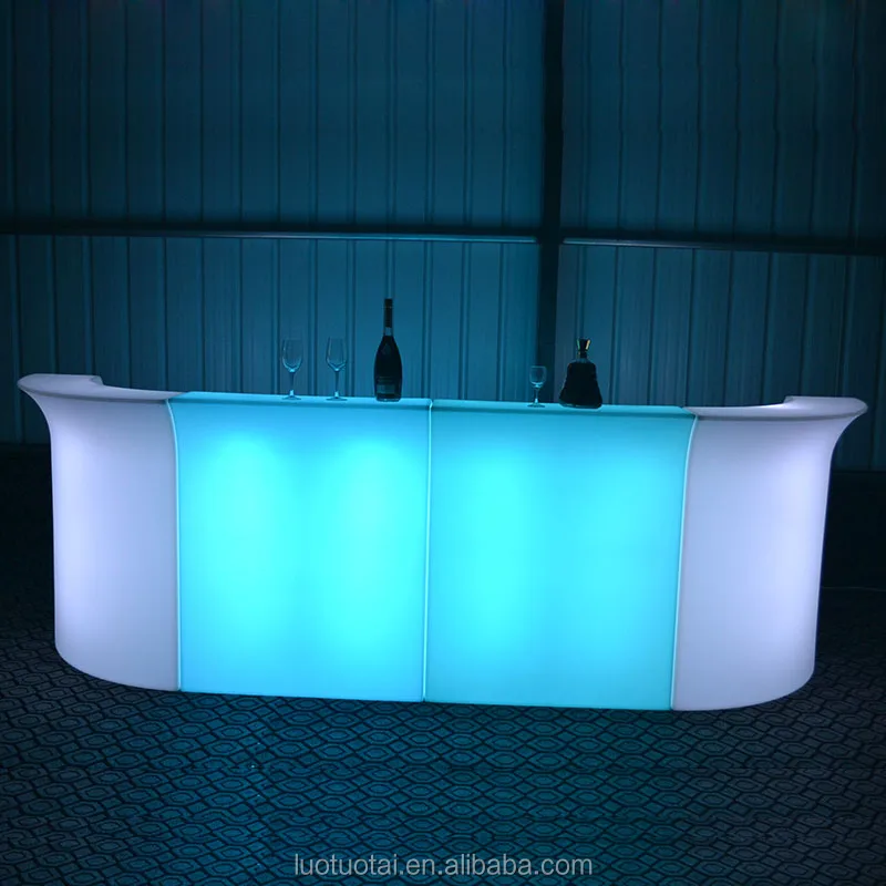 led plastic bar counter