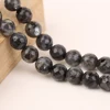 Hot Selling 2017 Amazon Black Shining Matte Agate Beads Natural Gem Stone Wholesale