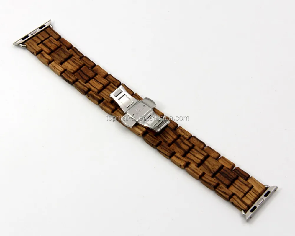 Hand Made Wooden Replacement Band For Iwatch Wood Bands For Apple Watch