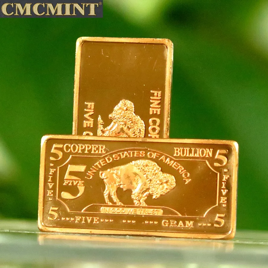 Copper Casting 5 Gram 999 Fine Copper Buffalo Bullion Bars C87 Buy