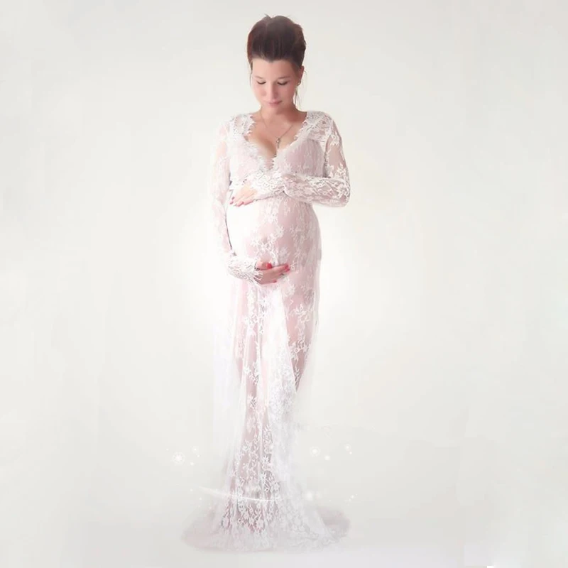 Puseky Maternity Photography Props Pregnant Dress For Photo Shoot