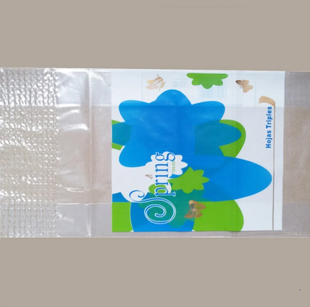 Plastic Tissue Bag With Handle Custom Logo Printing For Toilet Paper