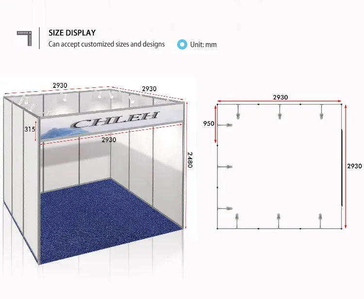 Tradeshow Modular 3x3 Standard Exhibition Booth Buy Exhibition Booth