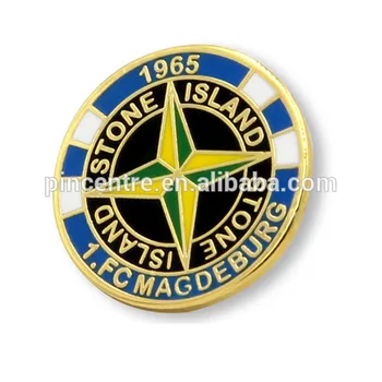 custom enamel stone island lapel pin badge - buy stone island