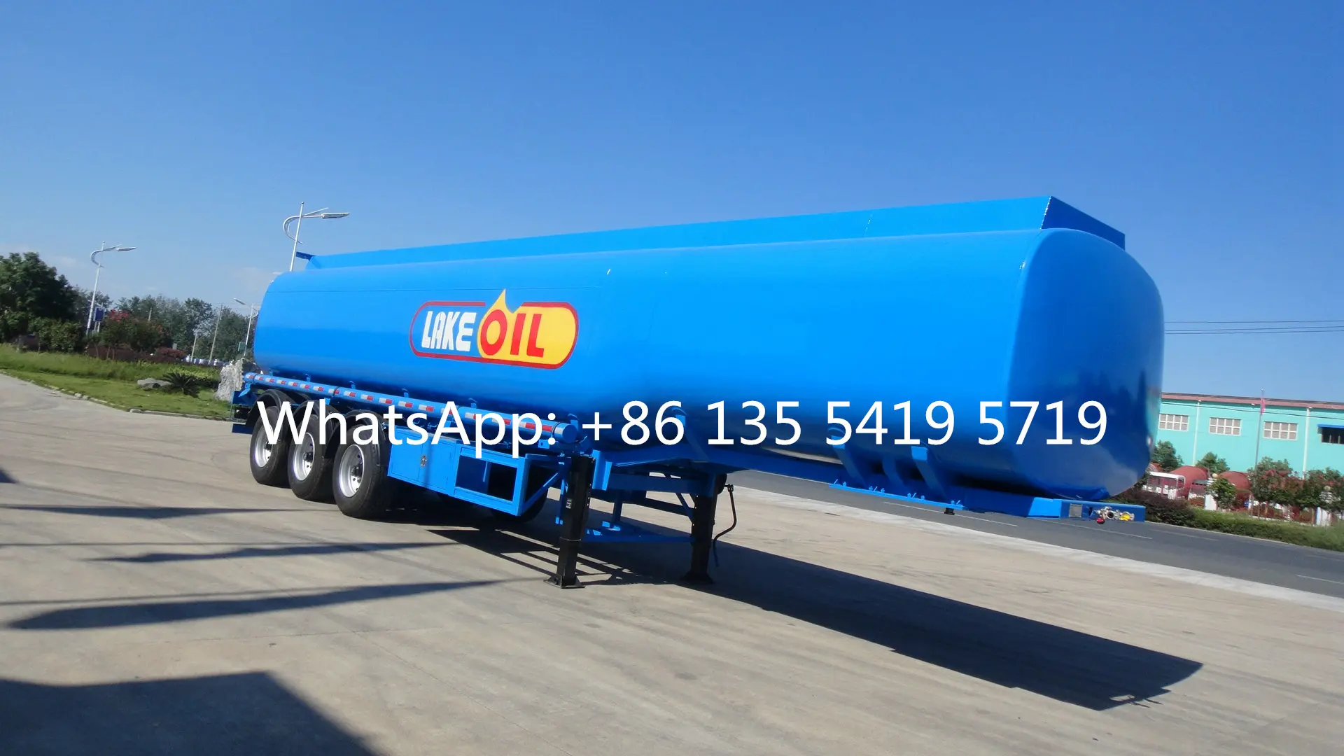 Three Axle 42m3 Oil Tanker Trailers 40000 Liters Fuel Tank Semi Trailer