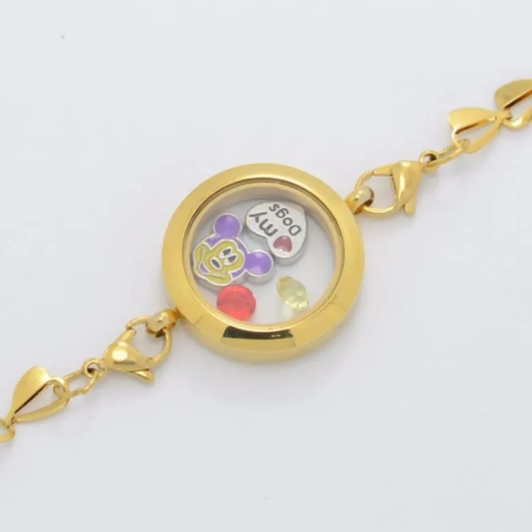 Cheap Bulk Fashion Gold Pill Box Charm Locket Bracelets For Women Buy