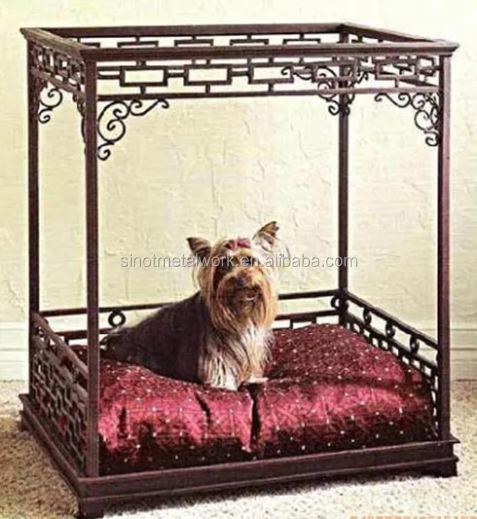 Custom Dog House Pet Accessories Iron Luxury Pet Dog Large Bed Elegant