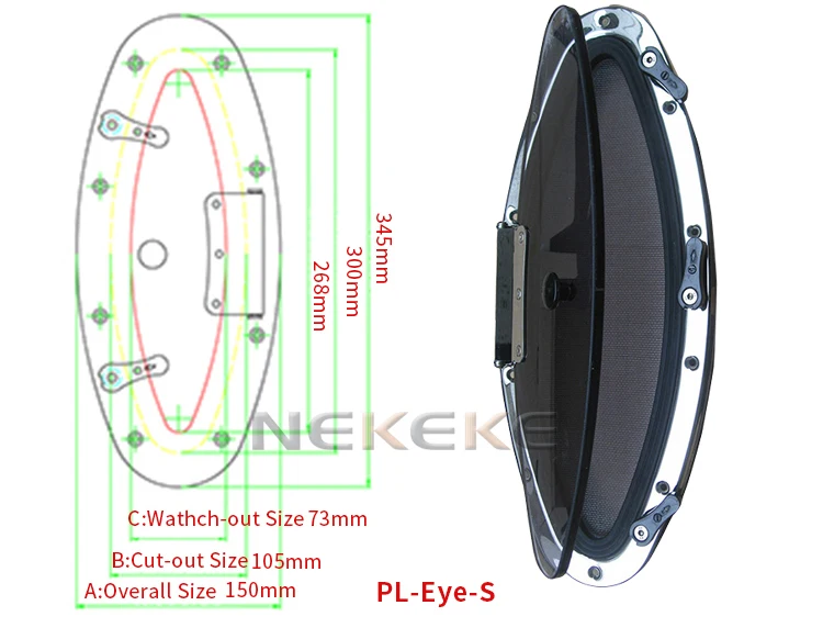 marine boat Mirror Polished Stainless Steel 316L eye Portlights