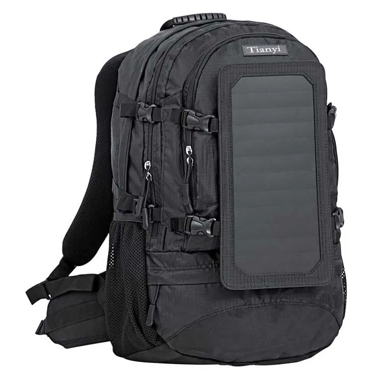 Custom Camping Charger Laptop Backpack Solar Battery Panel Carry Bag