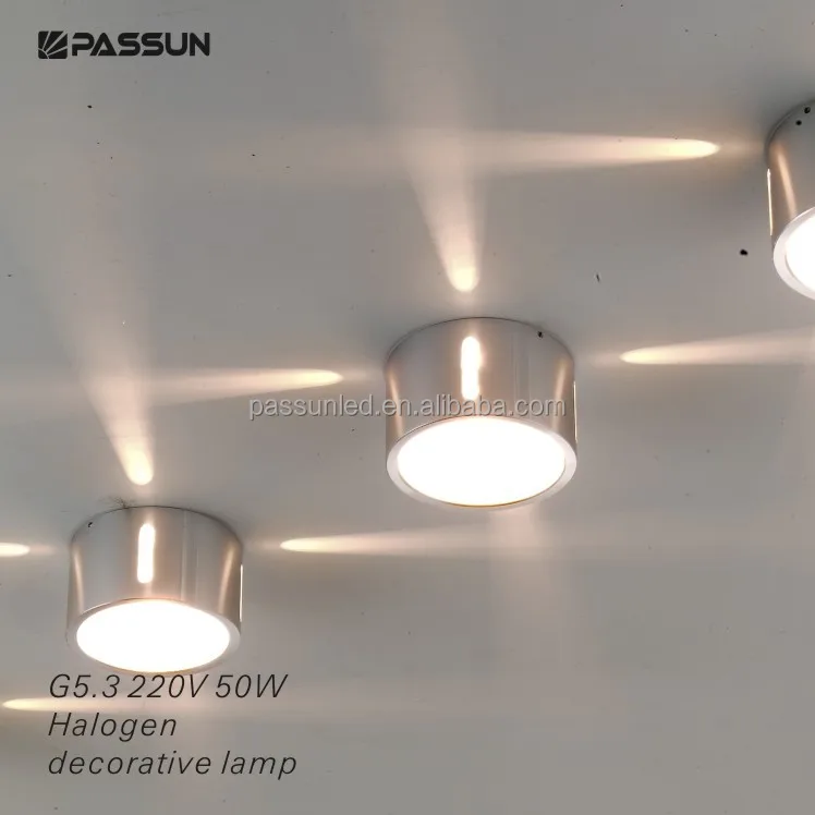 220v G5.3 50w aluminum indoor decorative halogen light wall lamp