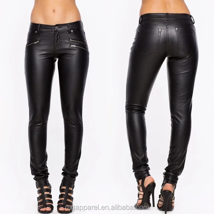 leather skinny pants womens