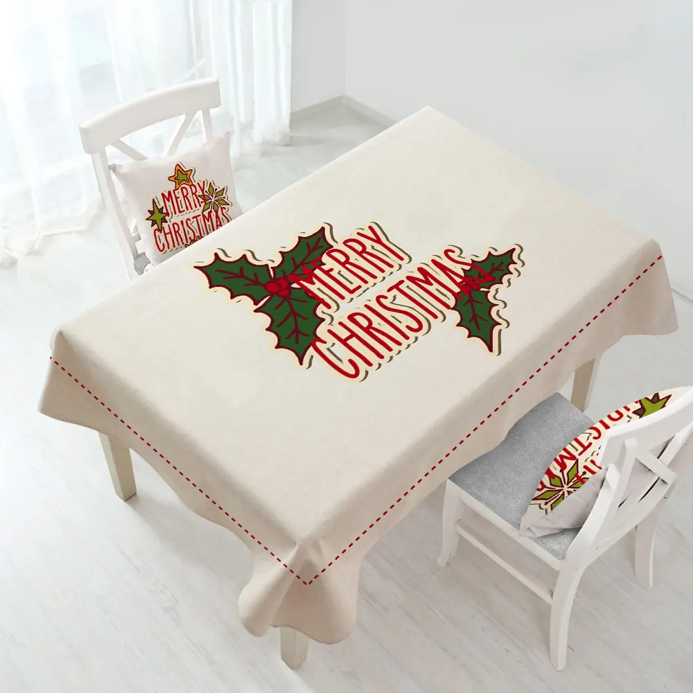 Christmas Table Cover Square Christmas Tablecloth Plastic Christmas