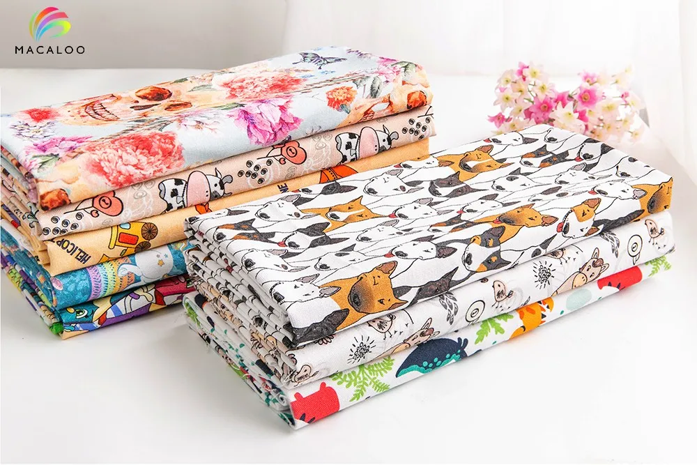 Unicorns digital printing canvas woven cotton fabric