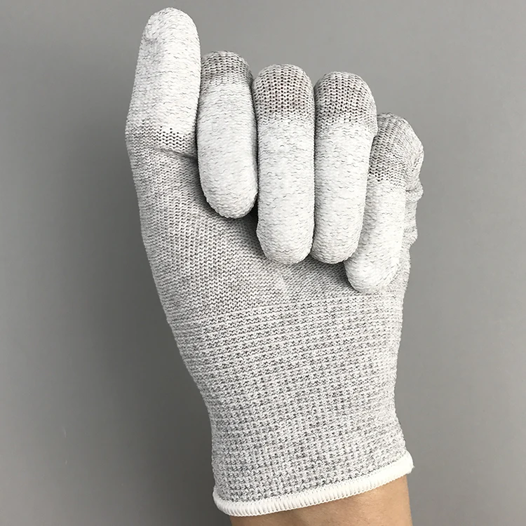 nylon carbon fiber esd gloves top fit gloves anti static working