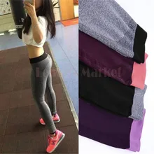 S M New 2015 Spring-Summer Women’S Sports Leggings fitness High Waist Elastic Fashion Fitness Workout Leggings Pants 50