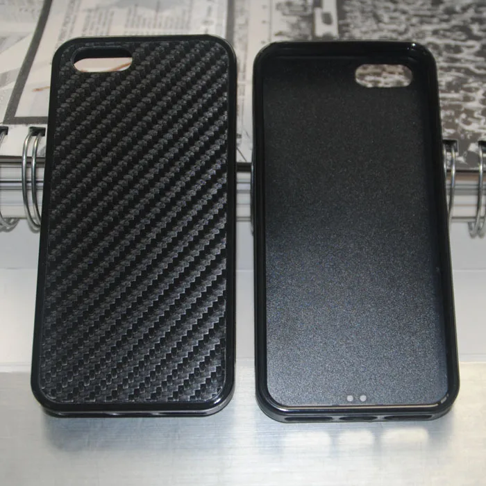 Cell Phones Accessories For iPhone 6 plus Carbon Leather Skin TPU Edge and PC Back Hard Case