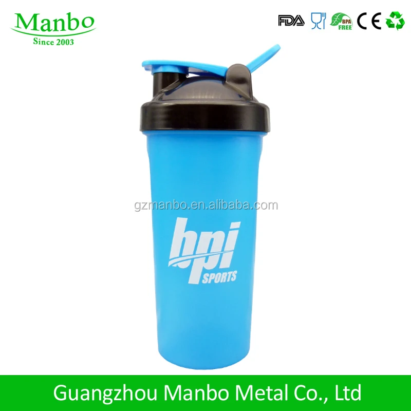 New Style BPA Free 600ml Custom Logo Gym Protein Shaker Bottle