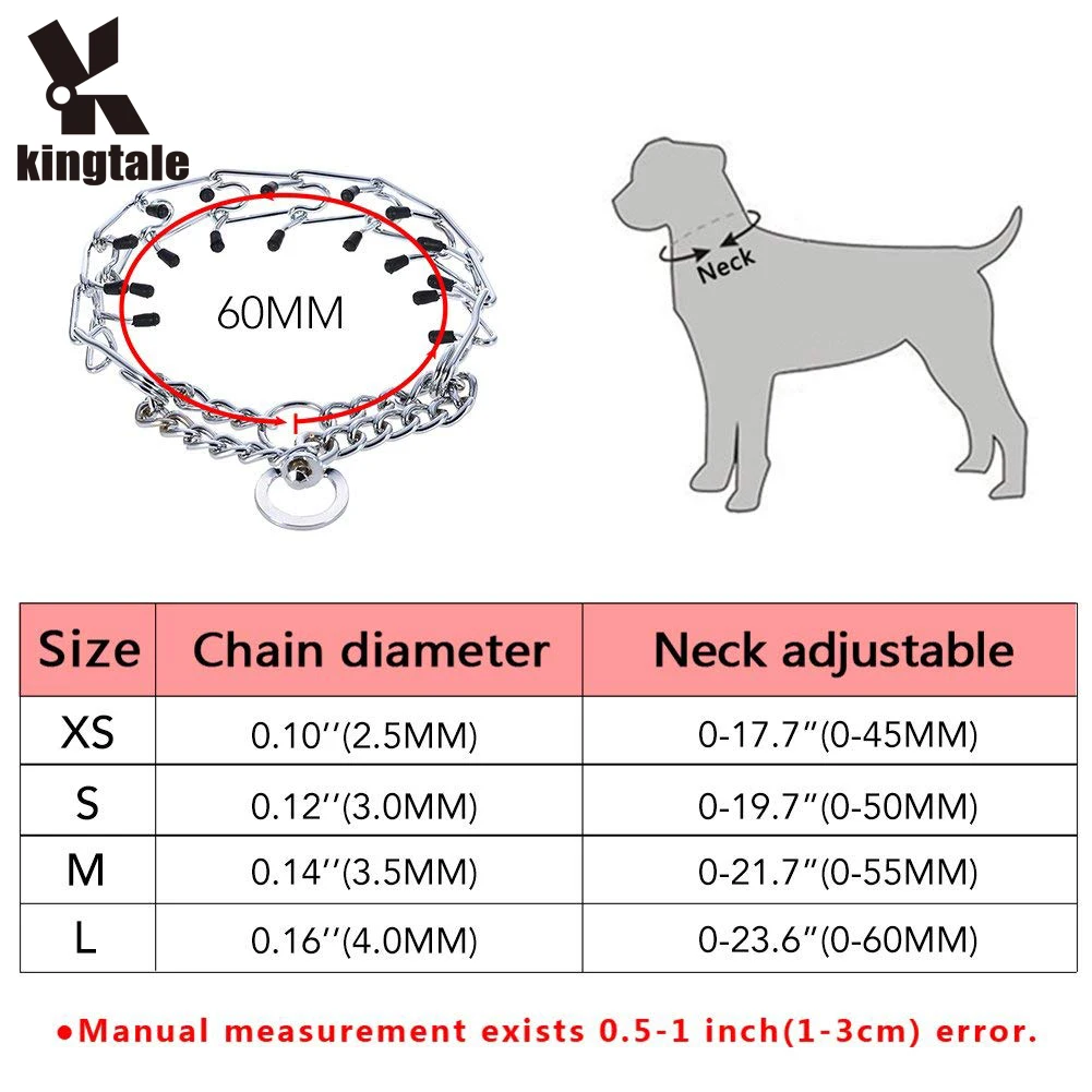 Kingtale Dog Prong Pinch Training Collar Adjustable Pinch Pet Choke Collar With Comfort Rubber Tips Buy Dog Prong Pinch Tranining Collar With Rubber Tips Dog Training Collar Trainning Collar With Rubber Tips Product