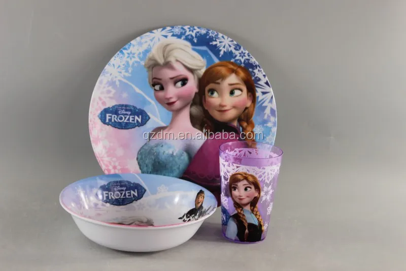 3pcs Melamine dinner set for girl