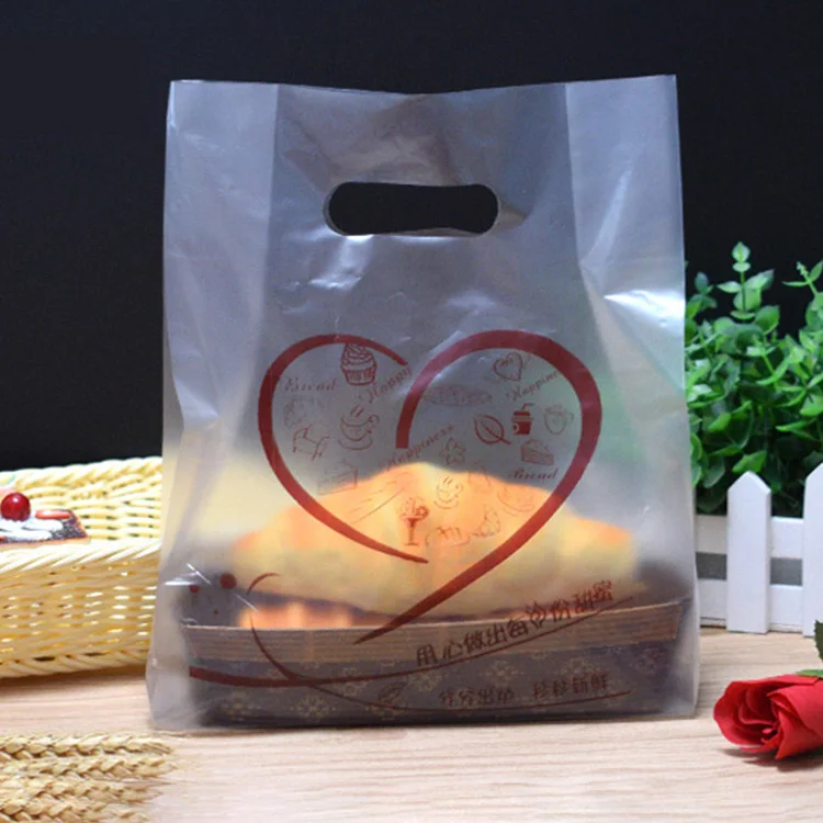 Custom LOGO printed shopping packaging disposable transparent plastic bag