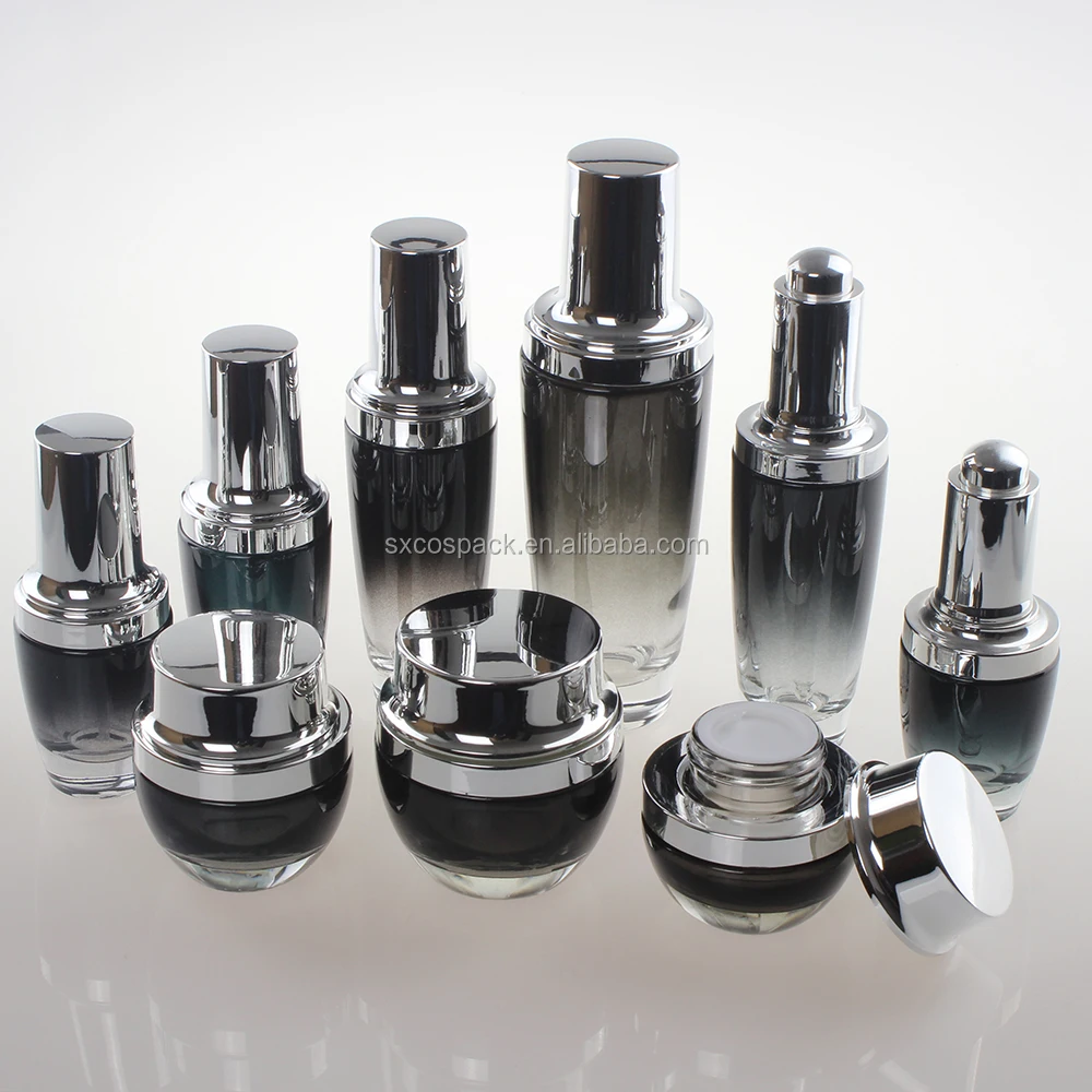 30ml frosted glass dropper glass bottle with silver collar &