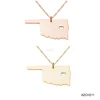 Hot sale wholesale custom gold color plated zinc alloy oklahoma state charm