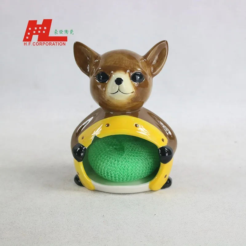 Ceramic Dog Kitchen Sponge Holder Animal Sponge Holder Buy Ceramic