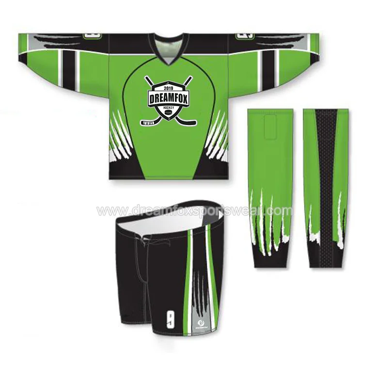 black and green hockey jersey