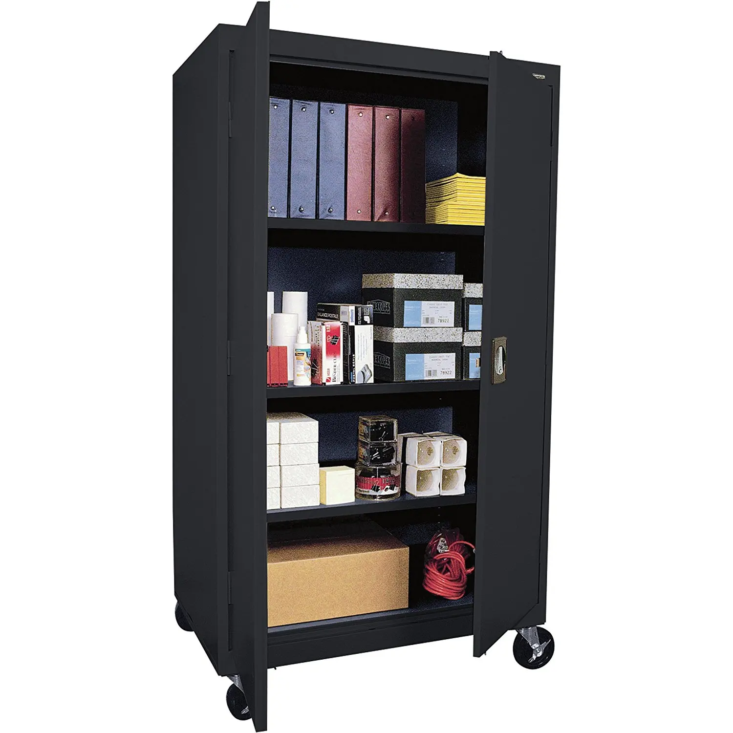 Sandusky Lee TA3R462460-09 Transport Series Mobile Storage Cabinet, Black