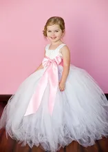 12 Cor Da Fita Arco 2Y-12Y Branco Da Menina de Flor Vestido Tutu Para O Aniversário Festa de Casamento Foto Festival Vestidos de Flores Meninas